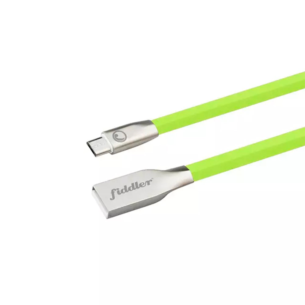 Cable USB-A A Micro USB Fiddler FD-MUSB10V, 1 Metro, Verde Fluorescente Color