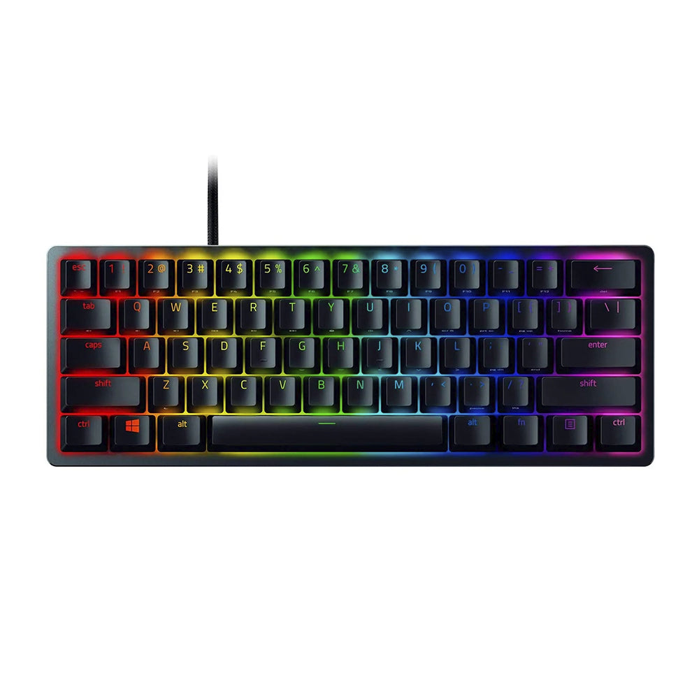 Teclado (EN) Gamer Razer Huntsman Mini, 60%, Switch Purpura, Óptico, Color Negro