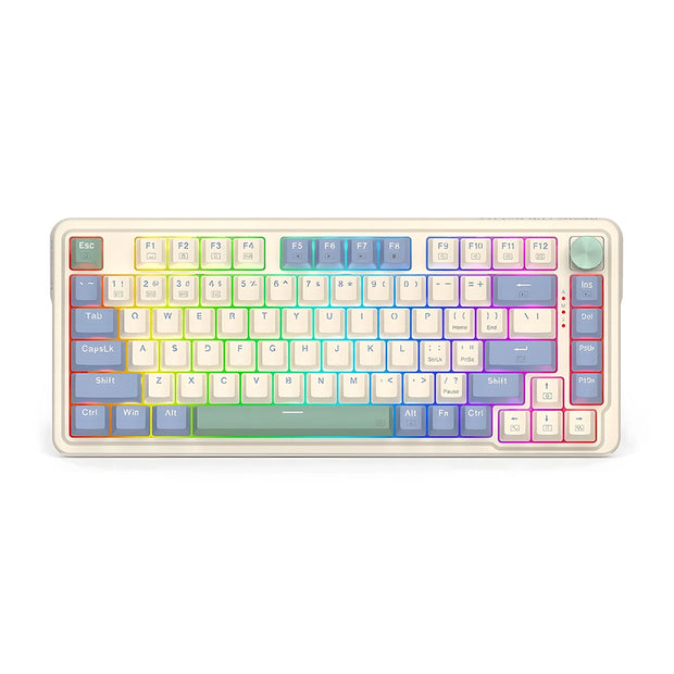 Teclado (ES) Gamer Redragon Ucal Pro K673, inalámbrico, Switch Rojo, Color (Crema, Violeta, Verde)