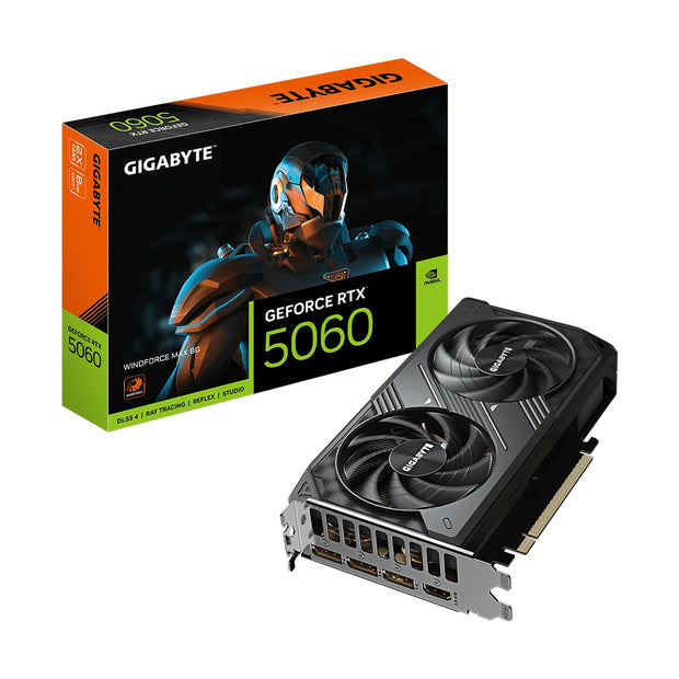 Tarjeta de Video Gigabyte Nvidia GeForce RTX 5060 WINDFORCE MAX 8G [GV-N5060WF2MAX-8GD]