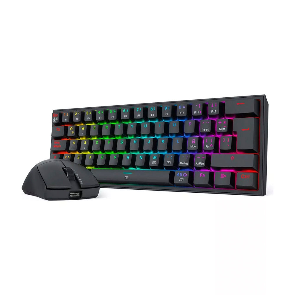 Combo Teclado (ES) + Mouse Redragon S143, Color Negro