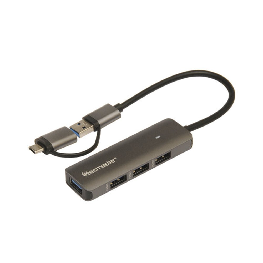Tecmaster TM-100543 HUB USB 3.0, 4 Puertos, 5Gbps