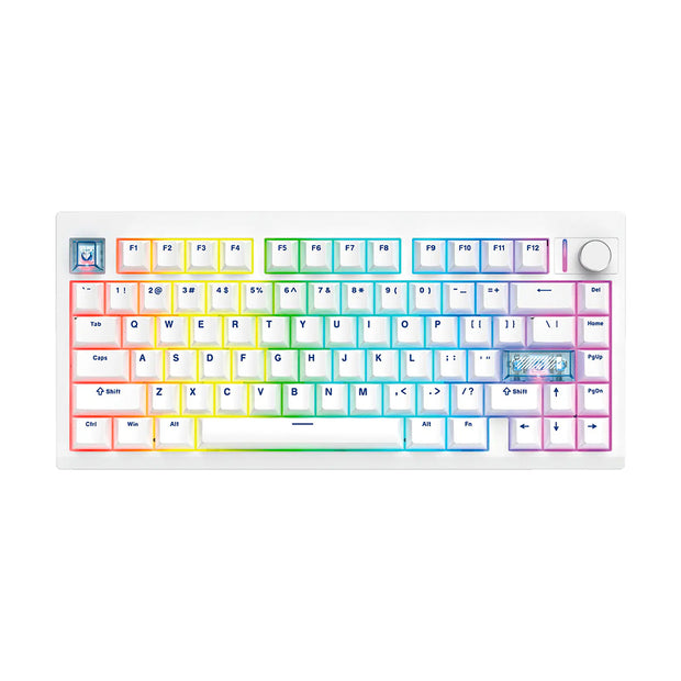 Teclado Mecánico Gamer Fantech MK921 Maxfit8 White 80% Inalámbrico Switch White (US)