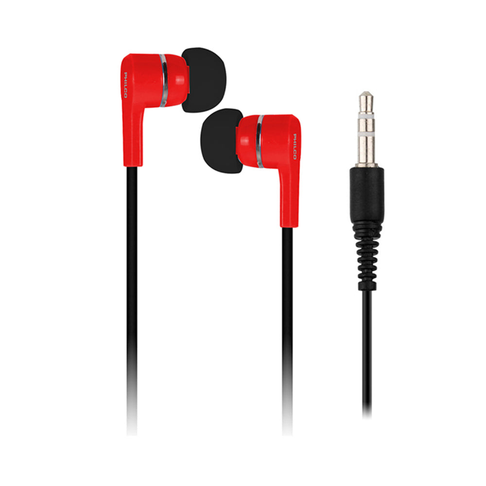 Audífono In-Ear Philco 90RED, Jack 3.5mm, Color Rojo