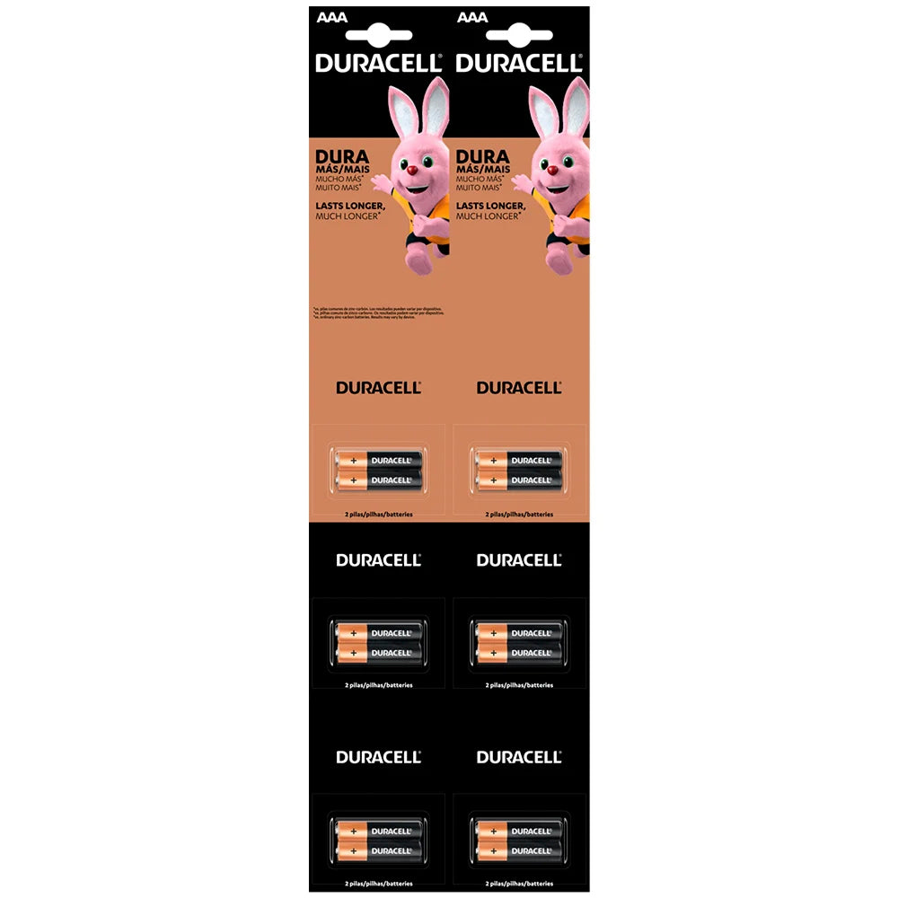 Pila Alcalina Duracell AAA, Tira de 12 Unidades