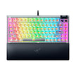 Teclado Mecánico Gamer Razer BlackWidow V4 75% Phantom White Edition Orange Switch - US