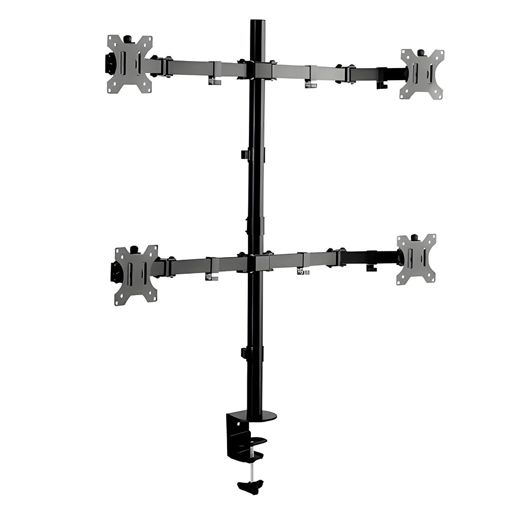 Soporte Para 4 Monitores Con Brazo Fijo 17" a 27", Exelink EXSFM4