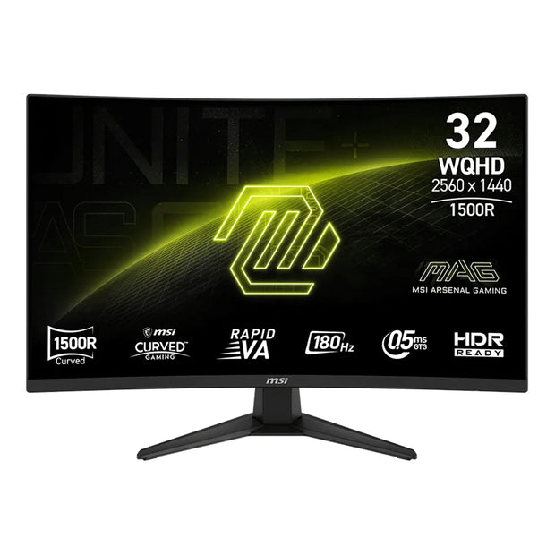 Monitor Gamer MSI MAG 321CQF E18 31,5" WQHD Curvo Rapid VA 180Hz 0,5ms
