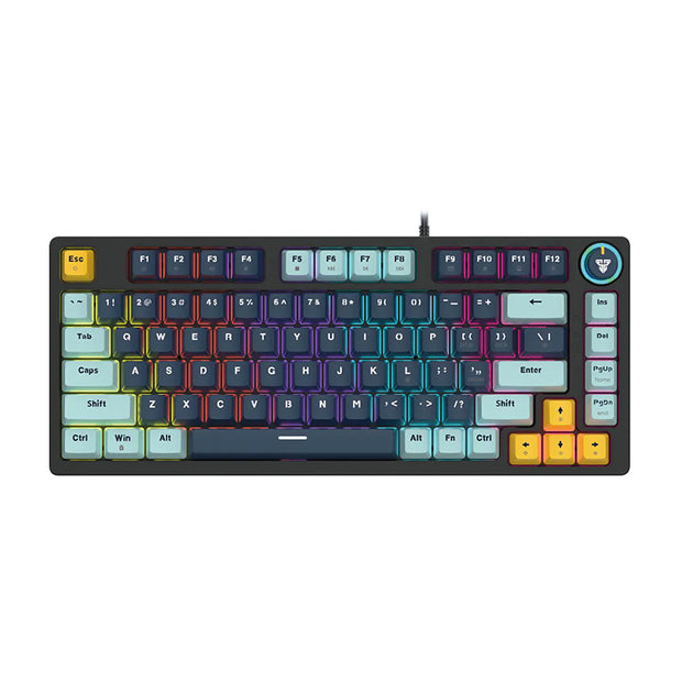 Teclado (EN) Gamer Fantech MK875V2 ATOM 81 Navy, Switch Rosado (Rosie)