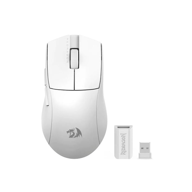 Mouse Gamer inalámbrico Redragon King Pro 1K M916, Color Blanco