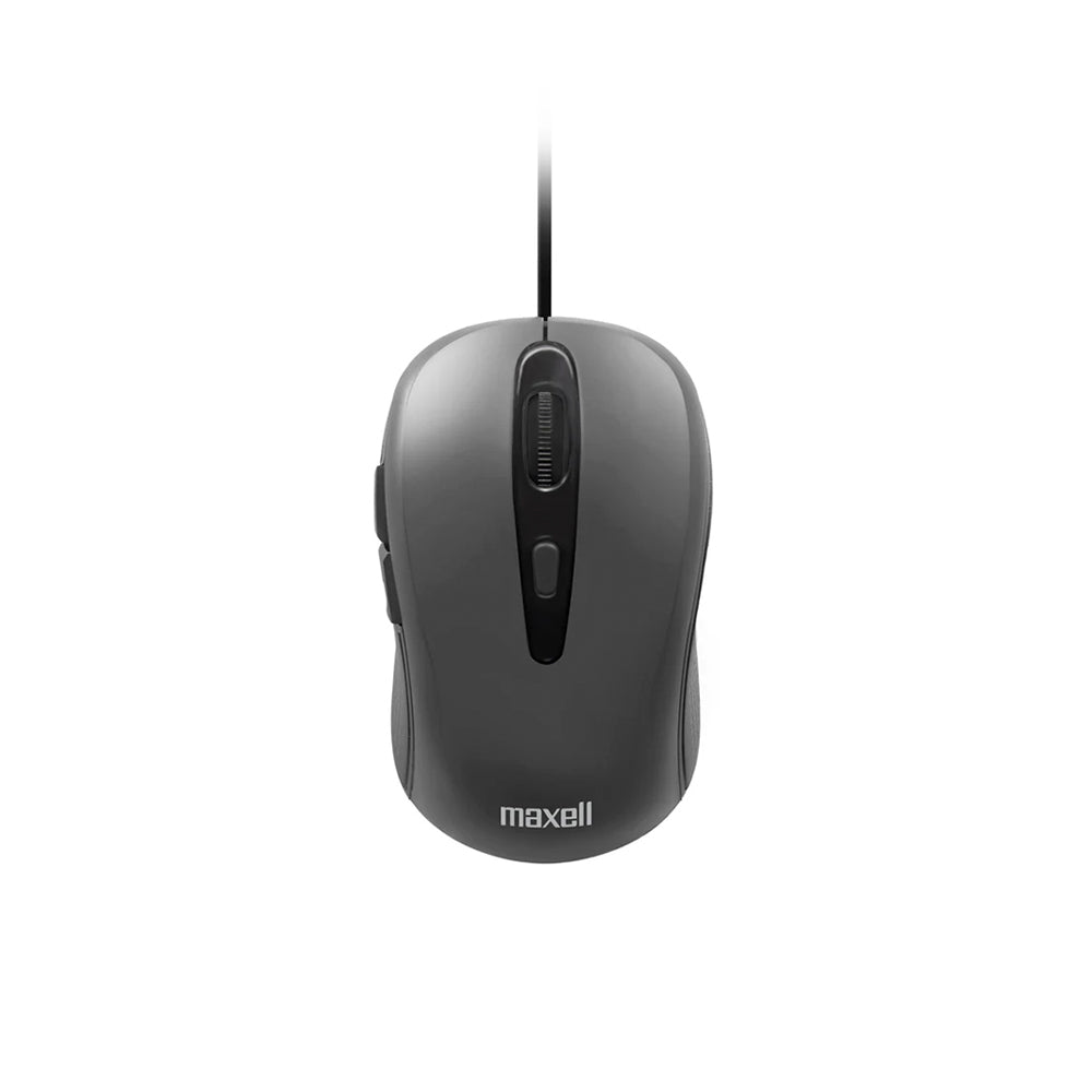 Mouse Con Cable Maxell MOWR-105, 5 botones, Color Gris