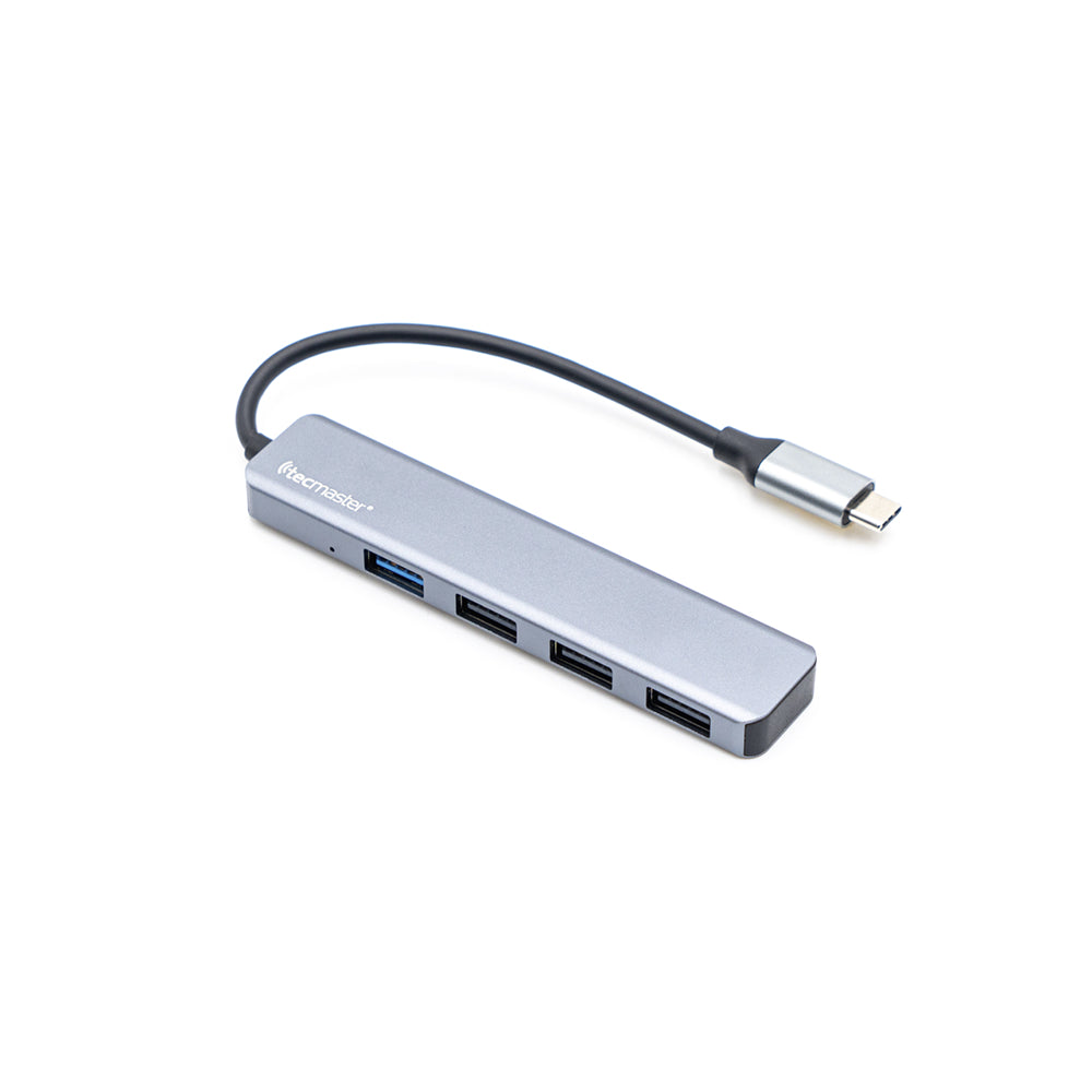 Tecmaster TM-100526 HUB USB-C, 4 Puertos USB 3.0, 5Gbps