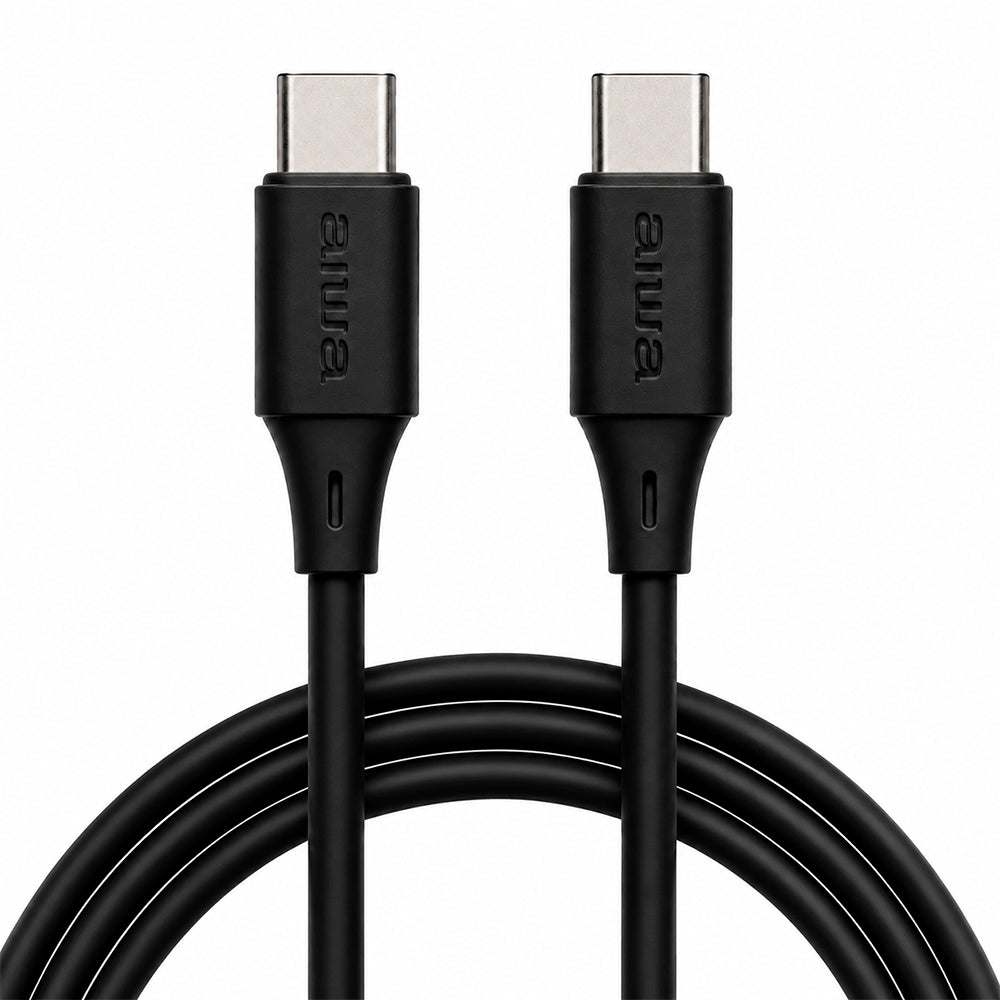 Cable USB-C A USB-C Aiwa AWC-S1CC4B, PD60W, 1,2 Metros