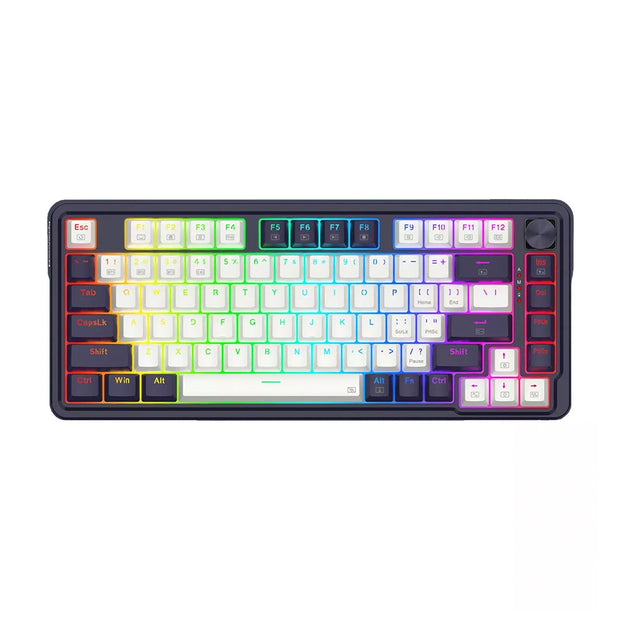 Teclado (EN) Gamer Redragon Ucal Pro K673, inalámbrico, Switch Rojo, Color Negro y Blanco