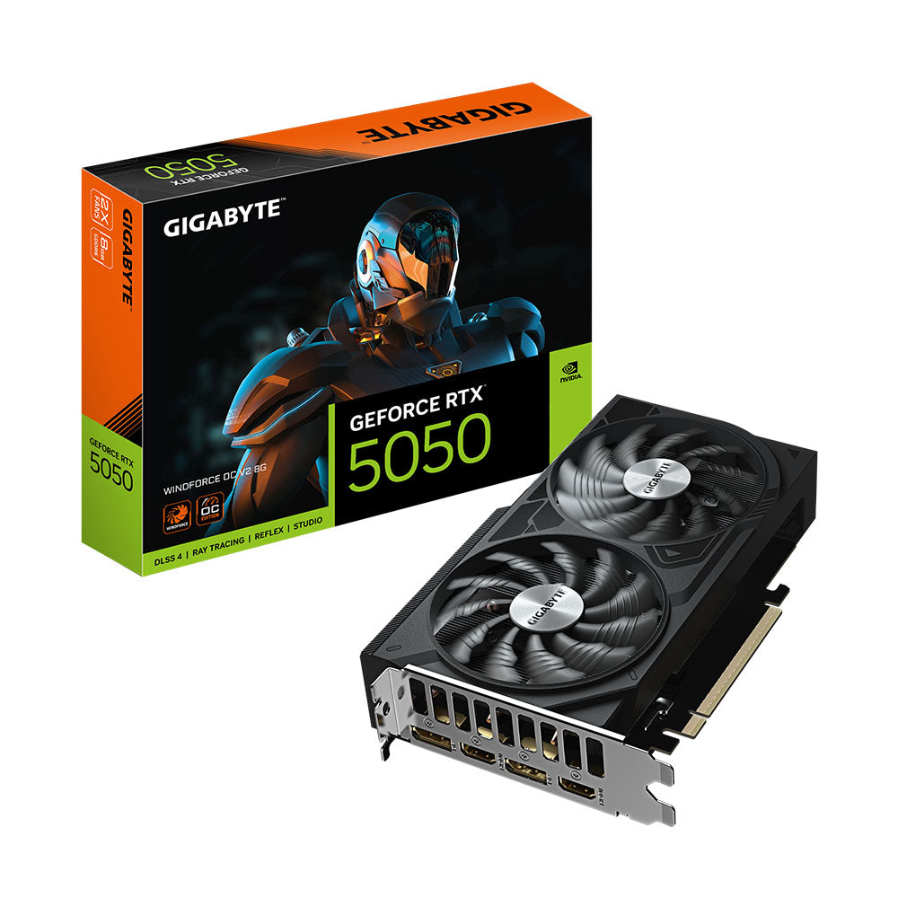 Tarjeta de Video Gigabyte Windforce RTX 5050 8GB V2 OC GDDR6 GV-N5050WF2OCV2-8GD