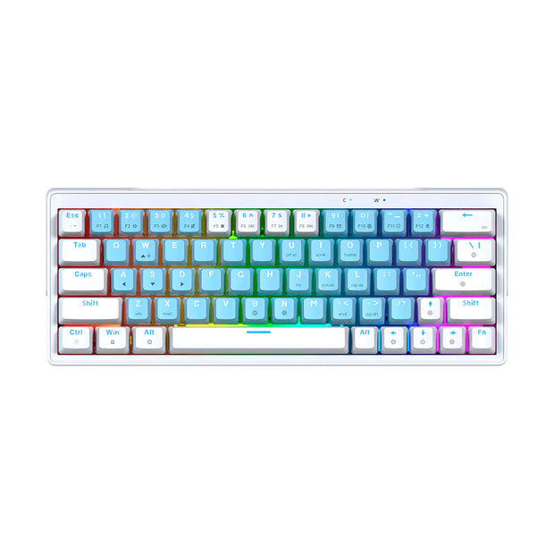 Teclado (EN) Gamer Fantech MK611 ATOM X63 Ame Blue, Switch Púrpura (Taro)