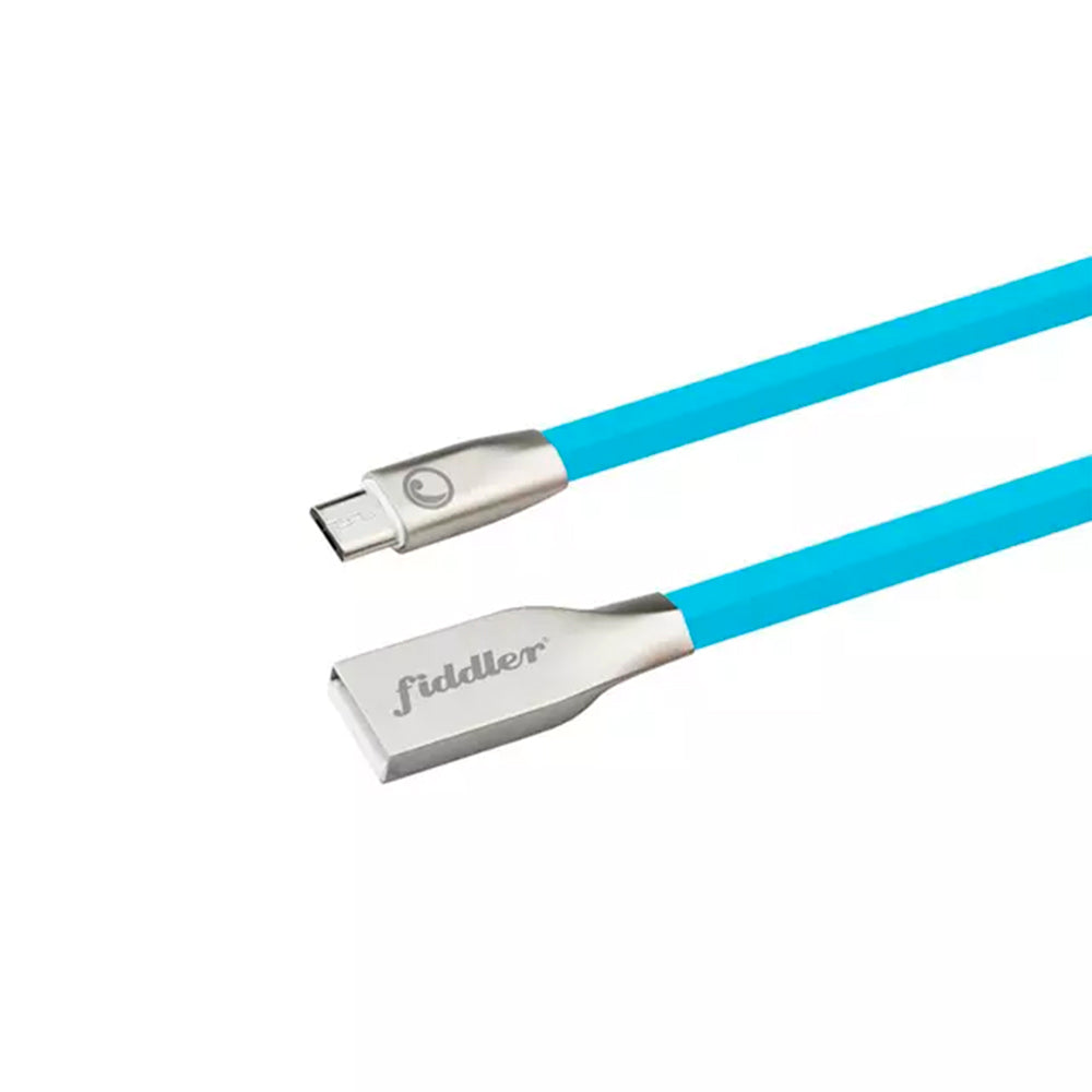 Cable USB-A A Micro USB Fiddler FD-MUSB10BL, 1 Metro, Color Celeste