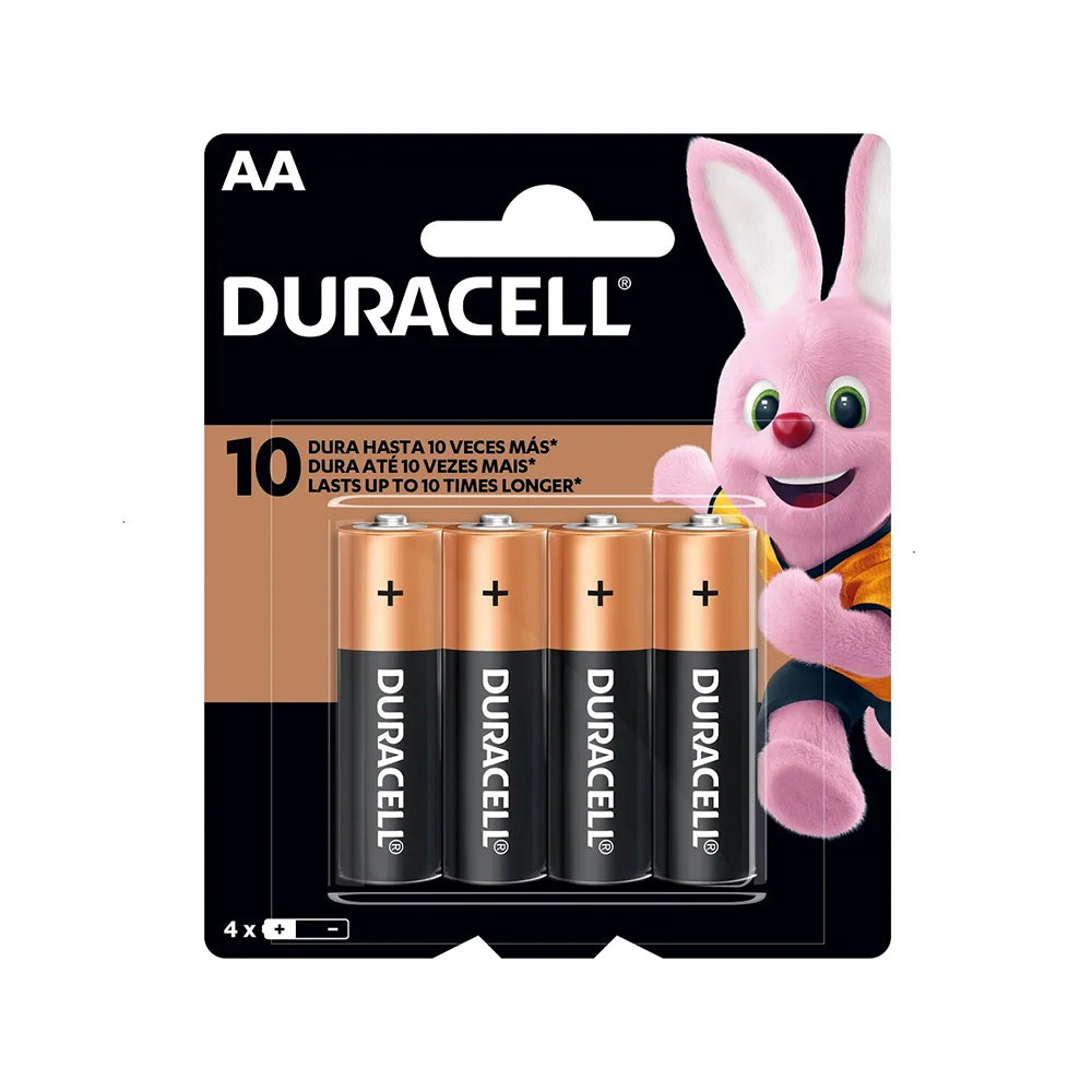 Pila Alcalina Duracell AA, Blíster de 4 Unidades