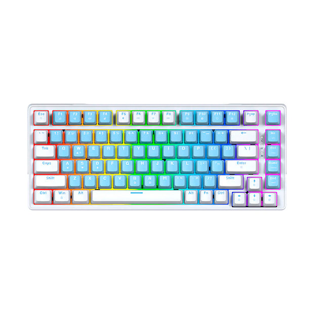 Teclado (EN) Gamer Fantech MK612 ATOM X83 Ame Blue, Switch Rosado (Rosie)