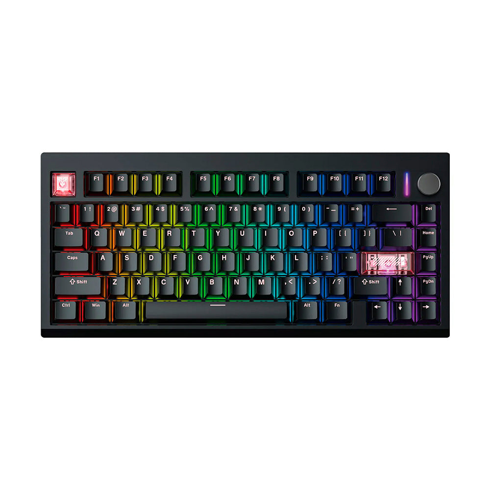 Teclado Mecánico Gamer Fantech MK921 Maxfit8 Black 80% Inalámbrico Switch Brown (US)