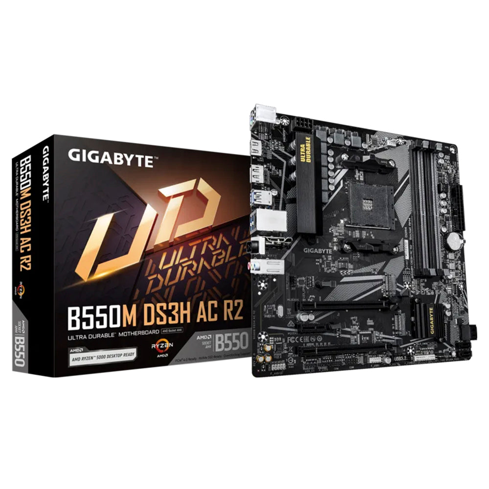 Placa Madre Gigabyte B550M DS3H AC R2, Socket AM4