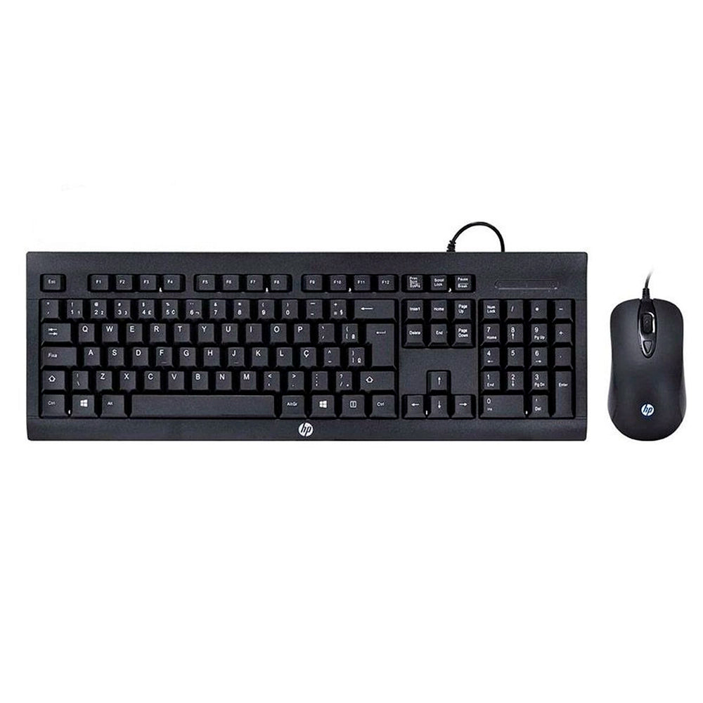 Combo Teclado (EN) + Mouse Con Cable HP KM100, Color Negro