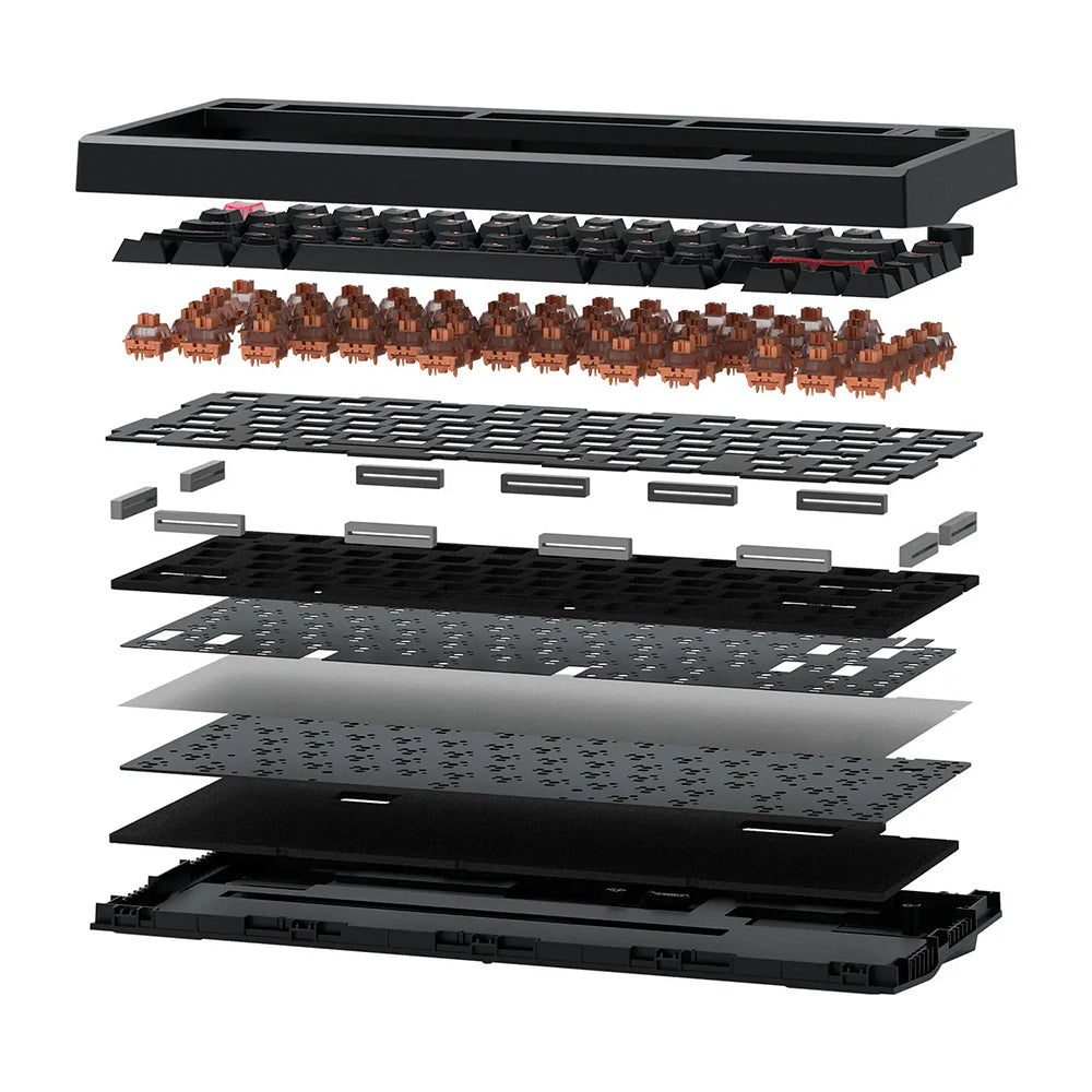 Teclado Mecánico Gamer Fantech MK921 Maxfit8 Black 80% Inalámbrico Switch Brown (US)