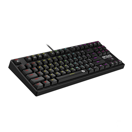 Teclado (EN) Gamer Fantech Optilite MK872, Switch Óptico Negro, RGB, Color Negro