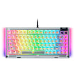 Teclado Mecánico Gamer Razer BlackWidow V4 75% Phantom White Edition Orange Switch - US