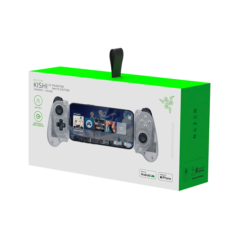 Control Razer Kishi V3 Phantom White Edition Para iphone y Android