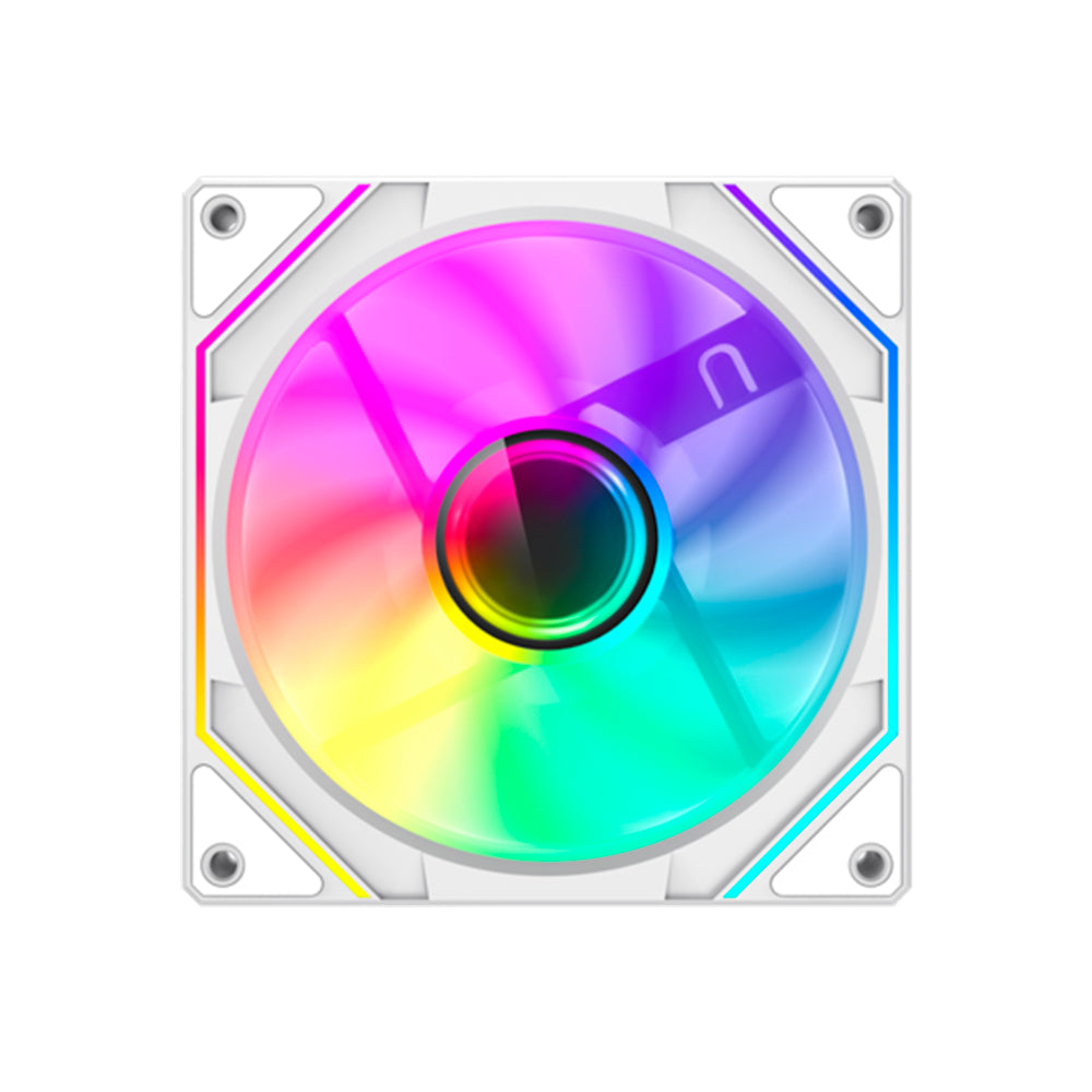 Ventilador para PC Gamemax FN12A-S8I ARGB, 120mm, Color Blanco
