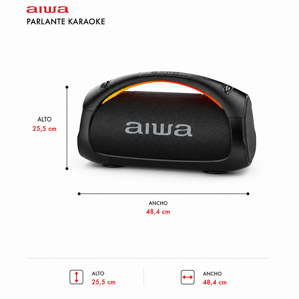 Parlante Portátil Bluetooth Aiwa IPX6 Con TWS 110w AW-S544BT