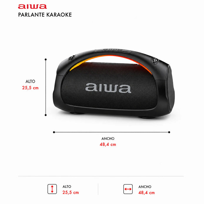 Parlante Portátil Bluetooth Aiwa IPX6 Con TWS 110w AW-S544BT