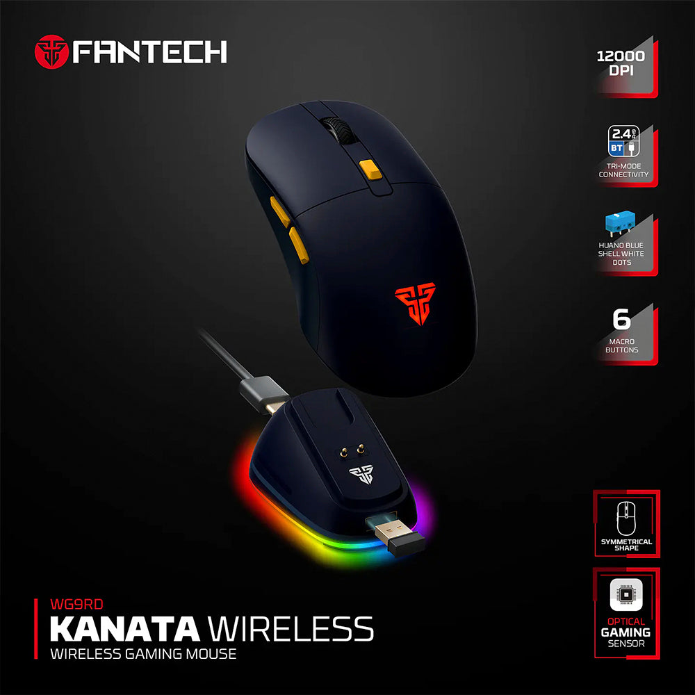 Mouse Gamer inalámbrico Fantech WG9RD Kanata Blue