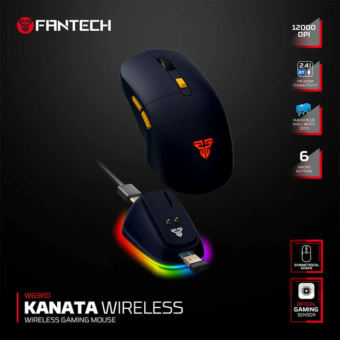 Mouse Gamer inalámbrico Fantech WG9RD Kanata Blue